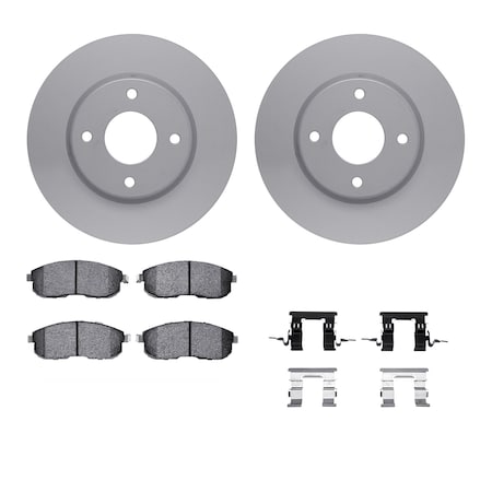 4312-67018, Geospec Rotors With 3000 Series Ceramic Brake Pads Includes Hardware,  Silver